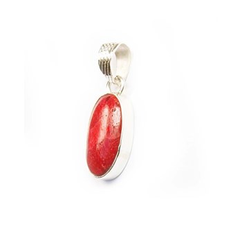 Pendentif oval en argent et gorgone