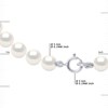 Bracelet Rang de Perles d'Eau Douce Rondes 5-6 mm Blanches Argent 925 - vue V3