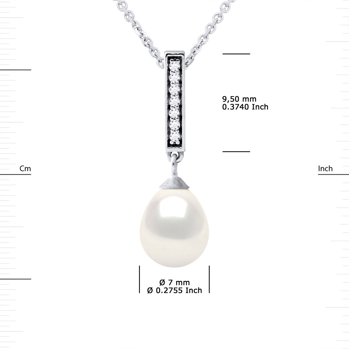 Collier Rang de Perles d'Eau Douce Blanches 5-6 mm Fermoir Argent 925 - vue 3