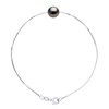 Bracelet Chaîne avec Perle de TAHITI Ronde 9-10 mm Argent 925 - vue V1