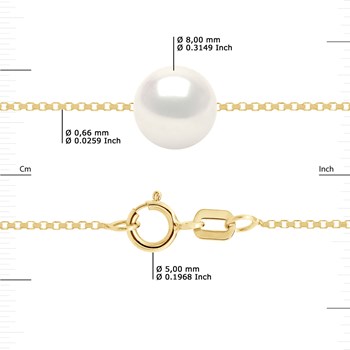 Zoetwater Gekweekte Parel Armband 8-9 mm Wit Venetiaanse Ketting Geel Goud