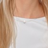 Collier Câble Véritable Perle de Culture d'Eau Douce Ronde et Blanche 10-11 mm Or Blanc - vue V2