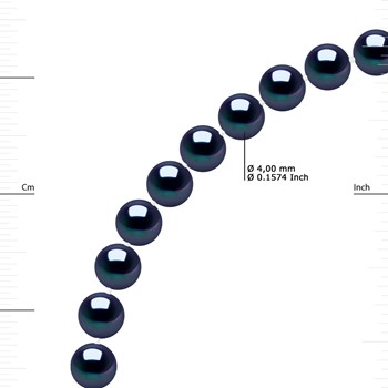 Sautoir OPERA Perles d'Eau Douce 4-5 mm Noires Longueur 160 cm