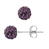 Boucles d'Oreilles - Cristal violet - Argent 925 - vue V1