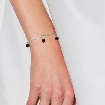 Bracelet - Cristal noir - Argent 925