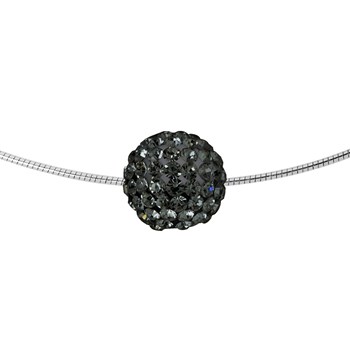 Collier - Cristal noir - Argent 925