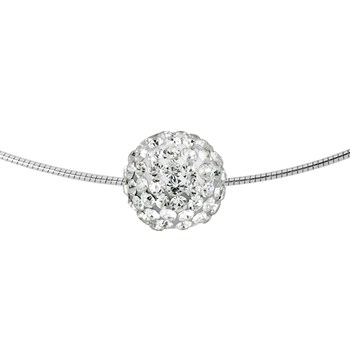 Collier - Cristal blanc - Argent 925