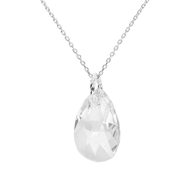 Collier - Coeur cristal - Argent 925