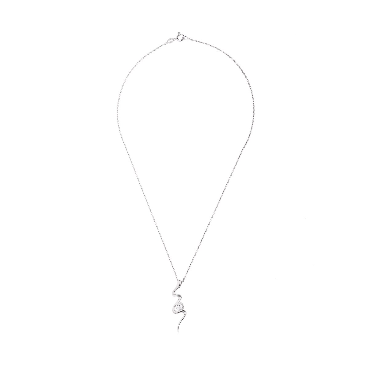 Collier solitaire - Argent 925