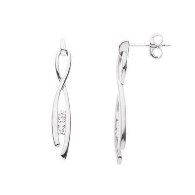 Boucles d'Oreilles pendantes - Argent 925 EVIDENCE OF LOVE PAR STELLA | MATY