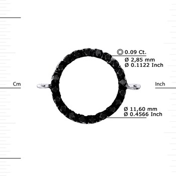 Bracelet BLACK CIRCLE Diamants Noirs 0,20 Cts Or Blanc