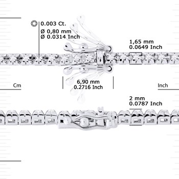 Bracelet TENNIS Diamants 0,30 Cts Or Blanc