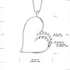 Collier HEART Diamants 0,15 Cts Or Blanc - vue V3