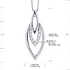 Collier FLAMME Diamants 0,050 Cts Or Blanc - vue V3