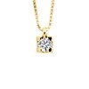 Collier Solitaire Diamant 0,070 Cts Or Jaune 18 Carats - vue V1