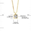 Collier Solitaire Diamant 0,070 Cts Or Jaune 18 Carats - vue V3