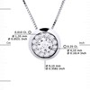 Collier Diamants 0,25 Cts Serti Illusion Or Blanc 18 Carats - vue V3