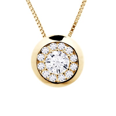 Collier - Or jaune 18 carats - Diamant - C1338