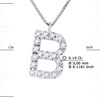 Collier ALPHABET Diamants 0,10 Cts  LETTRE 'B' Or Blanc 18 Carats - vue V3