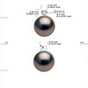 Bracelet Diamant Naturel 0,060 Cts et Perle de Culture de TAHITI Ronde 8-9 mm  Nylon Transparent Argent 925 - vue V3