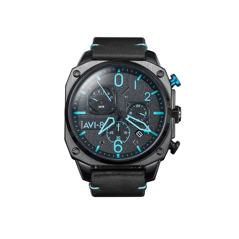 Montre AVI-8 - Hawker Hunter - Bracelet cuir véritable de vachette
