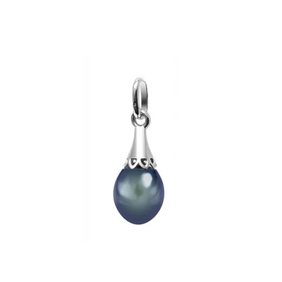 Pendentif Perle Noire et Cubic Zirconia BLUE PEARLS | MATY