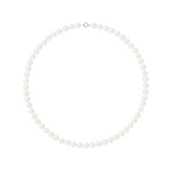 Collier ras du cou Femme Perles de culture d'eau douce Blanches AA et Fermoir Or blanc 750/1000