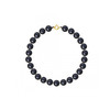 Bracelet Femme Perles de culture d'eau douce Noires AA et Fermoir Or jaune 750/1000 - vue V1