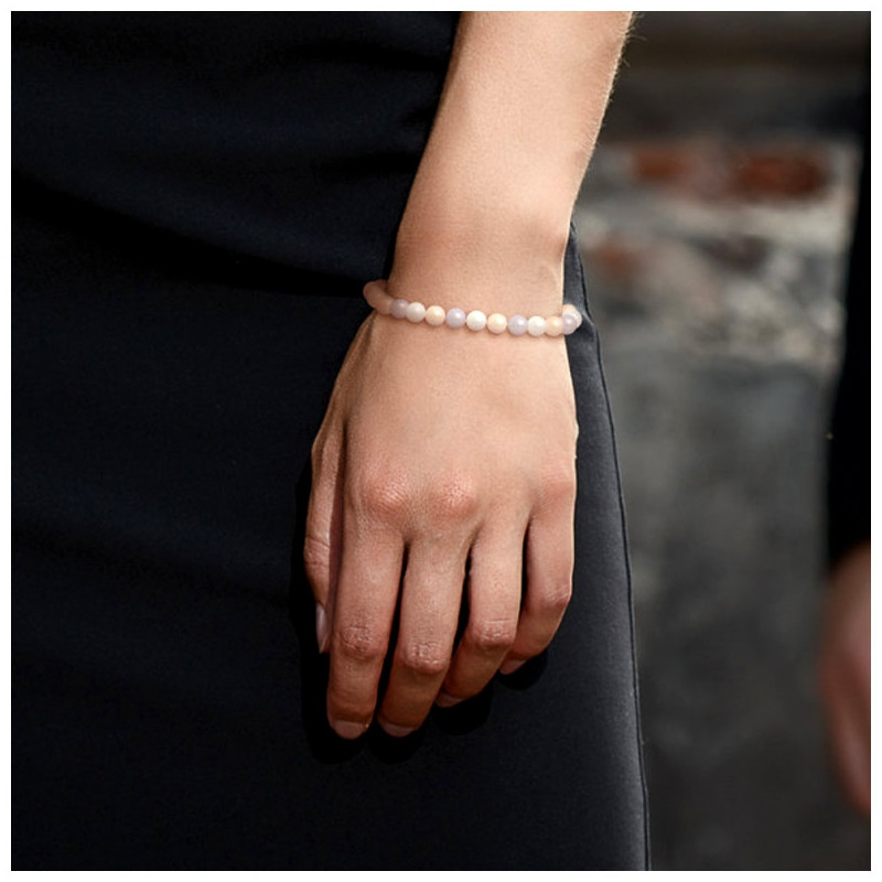 Bracelet Femme Perles de culture d'eau douce Multicolores AA et Fermoir Or Blanc 750/1000 - vue 2