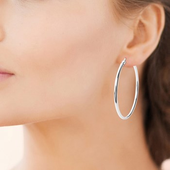 Boucles d'oreilles Brillaxis argent 50mm
fil rond 2 mm