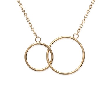 Collier Brillaxis double anneaux doré