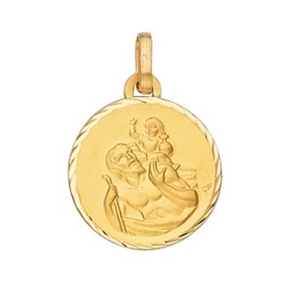 Médaille St Christophe Or 375/1000 jaune (9K)