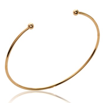 Bracelet jonc ouvert Brillaxis minimaliste doré