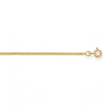 Chaîne or jaune 9 carats maille gourmette 1.2mm