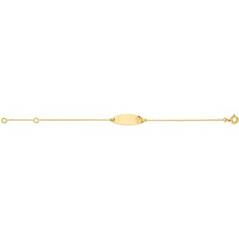 Bracelet identité bébé étoile or jaune 9 carats