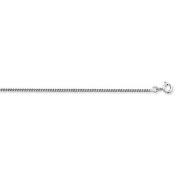 Chaîne maille gourmette or blanc 9 carats 1.4mm