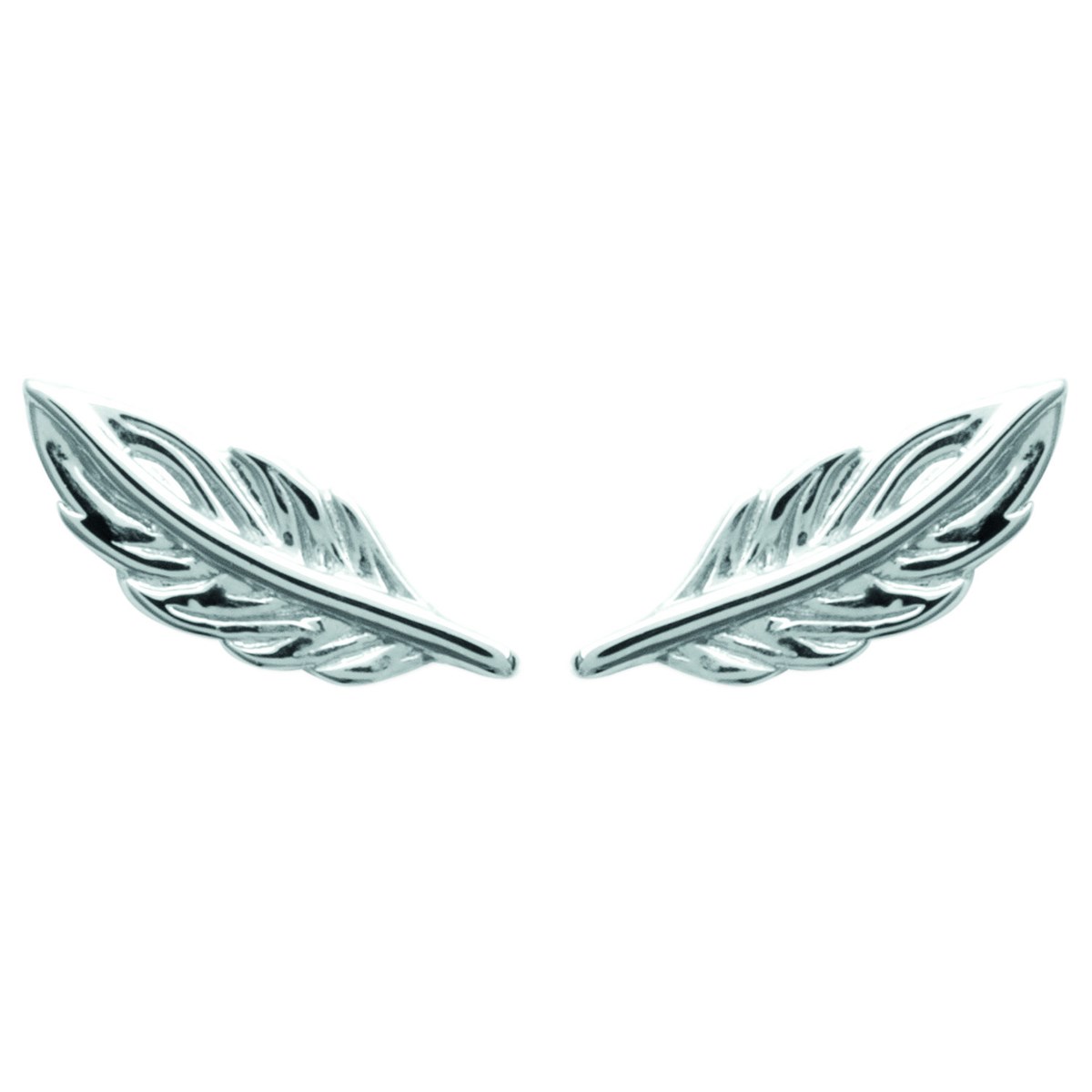 Boucles d'oreilles Brillaxis Plumes argent