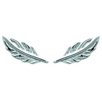 Boucles d'oreilles Brillaxis Plumes argent
