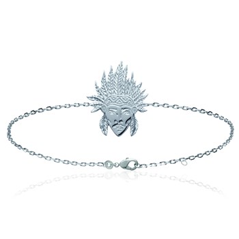 Bracelet Brillaxis Argent tête d'indien