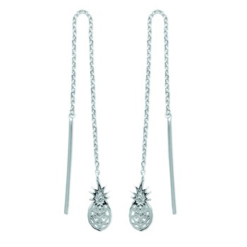 Boucles d'oreilles Brillaxis ananas longues
