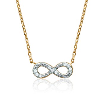 Collier Brillaxis infini empierré plaqué or