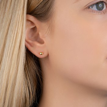 Boucles d'oreilles Brillaxis boules dorées 4mm