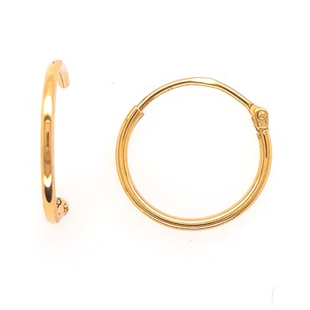 Créoles Brillaxis or jaune 9 carats diamètre 12mm