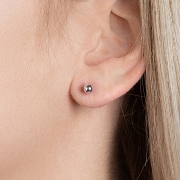 Boucles d'oreilles Brillaxis perles argent 5mm