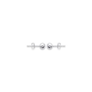 Boucles d'oreilles Brillaxis perles argent 5mm