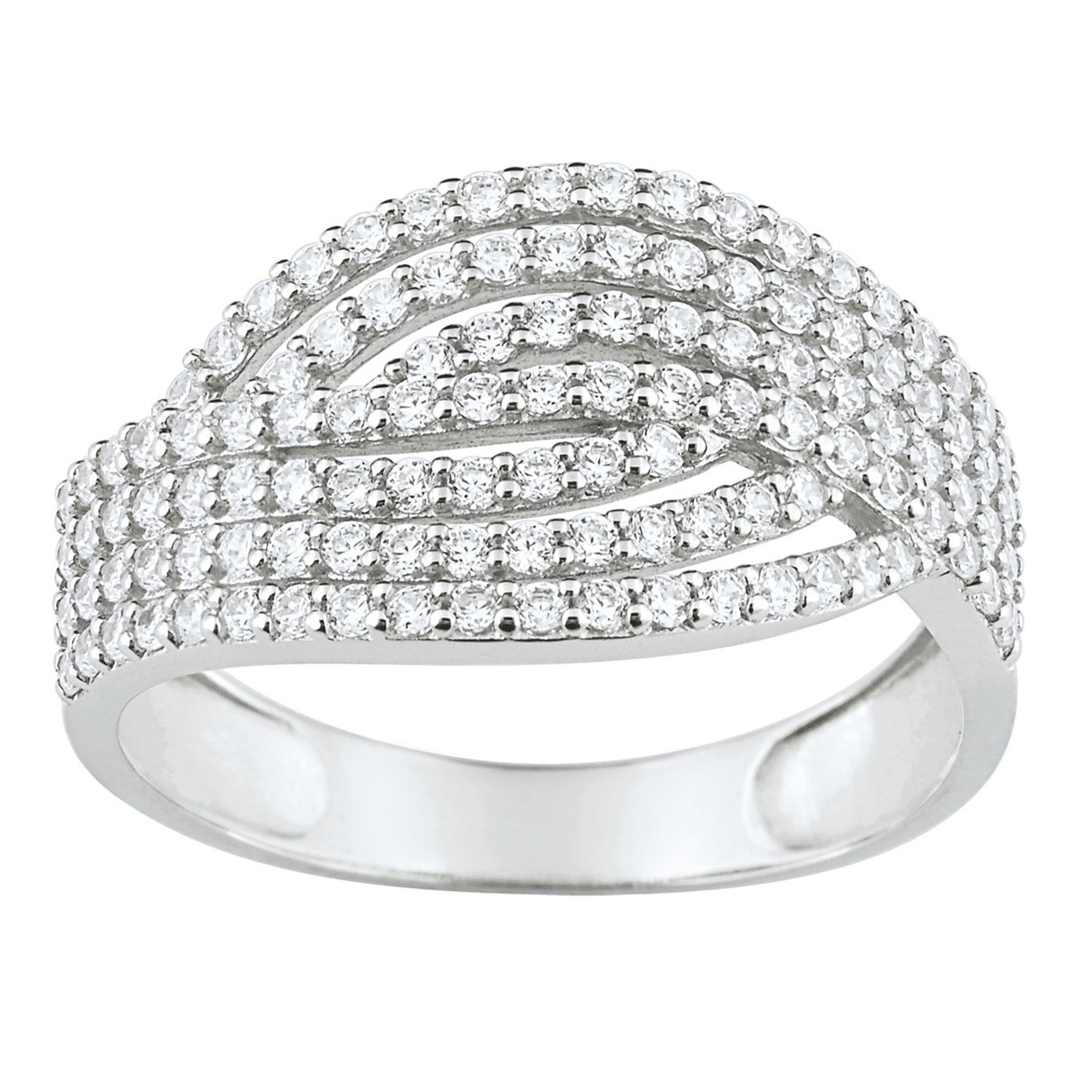Bague Brillaxis tourbillon or blanc