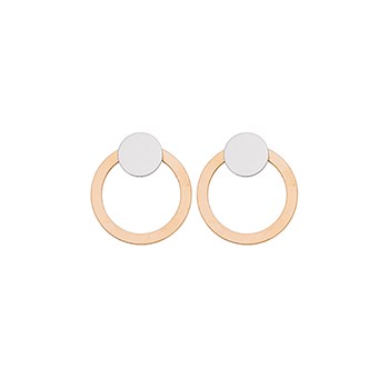 Boucles d'oreilles Brillaxis cercle bicolore