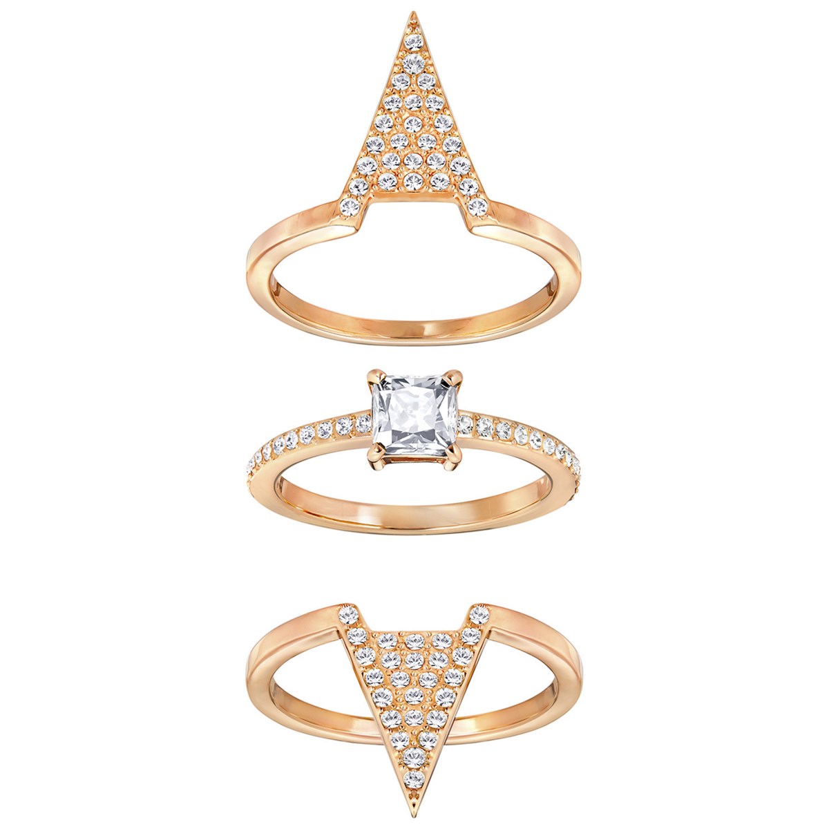 Set de bagues Swarovski Funk rosé 52