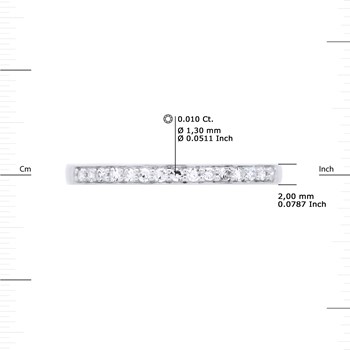 Alliance Diamants 0,150 Cts Joaillerie Or Blanc
