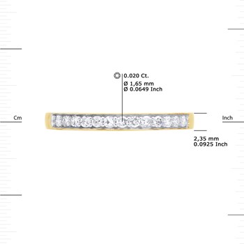 Alliance Diamants 0,25 Cts Joaillerie Or Jaune